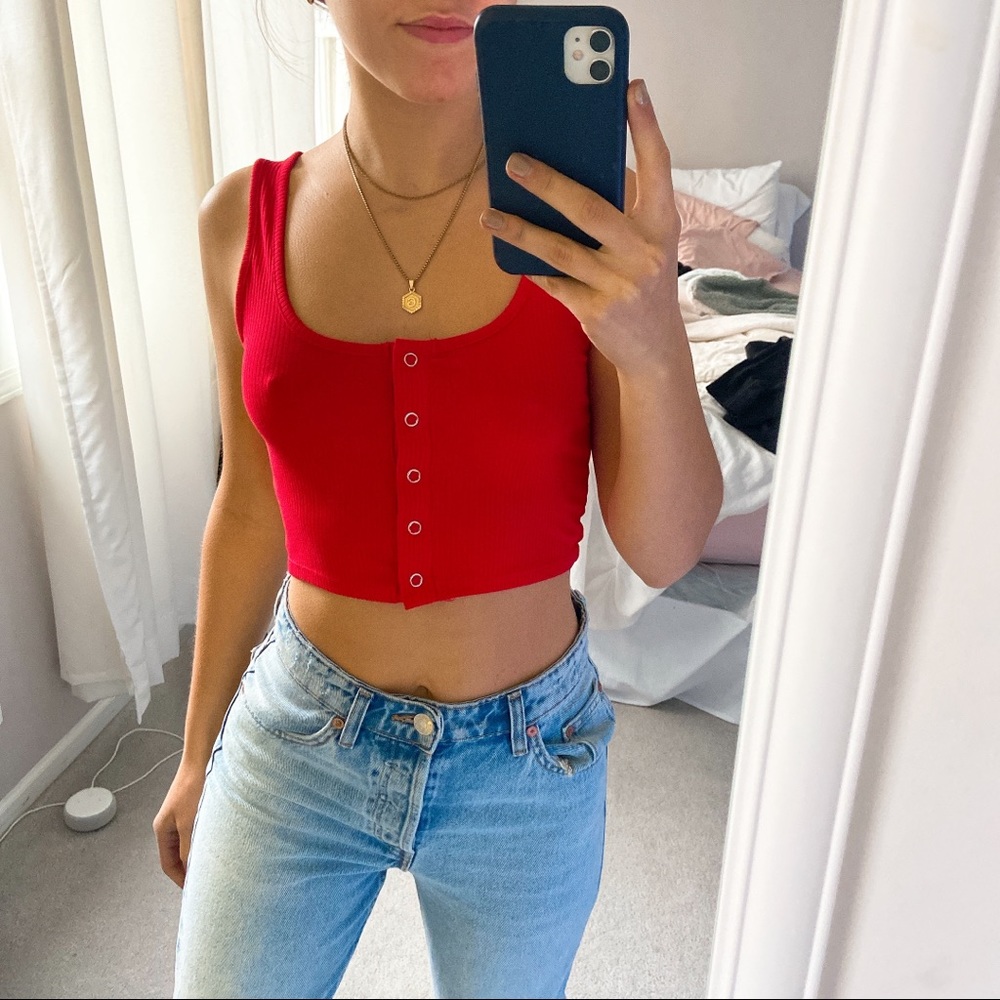 Red Crop Top